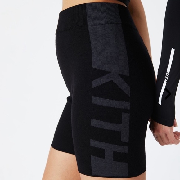 Kith Haley Biker shorts size XS Knit Athleisure Black Gray - Picture 1 of 8